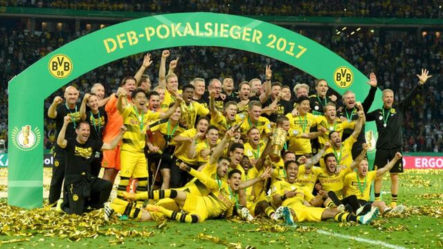 ¡Campeón amarillo! Dortmund venció 2-1 al Frankfurt y es campeón de la Copa Alemana 2017