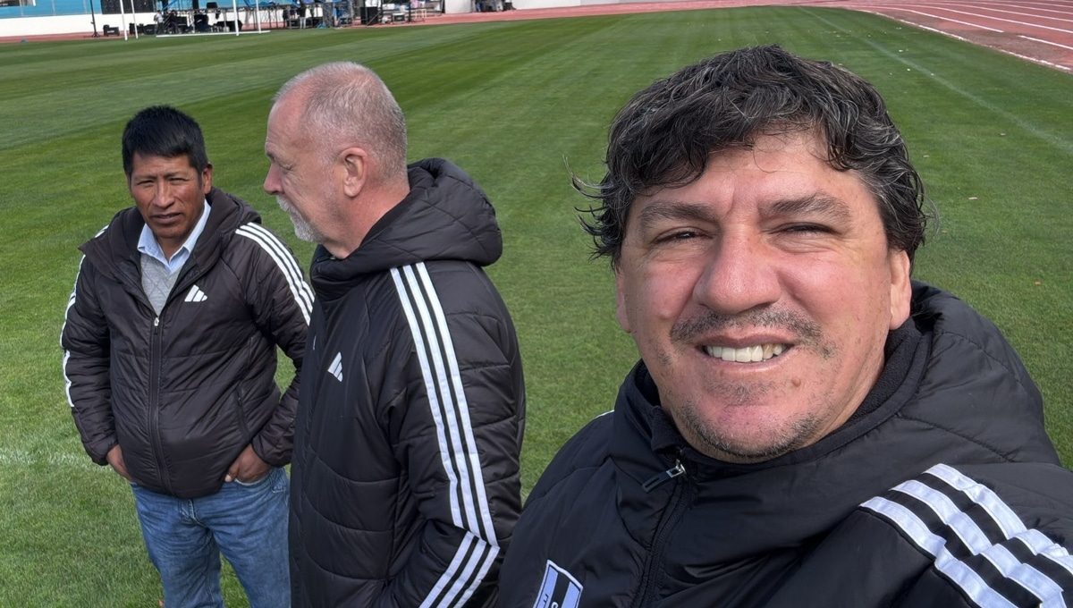 Jean Ferrari visitó el Estadio Monumental de la Universidad Nacional del Altiplano, en Puno. (Foto: Jean Ferrari). (Foto: Jean Ferrari)