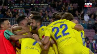 Silenció el Camp Nou: el gol de Lucas Pérez para el 1-0 de Barcelona vs. Cádiz [VIDEO]