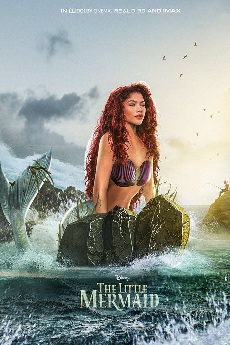 Zendaya como "La sirenita" (Foto: BossLogic)