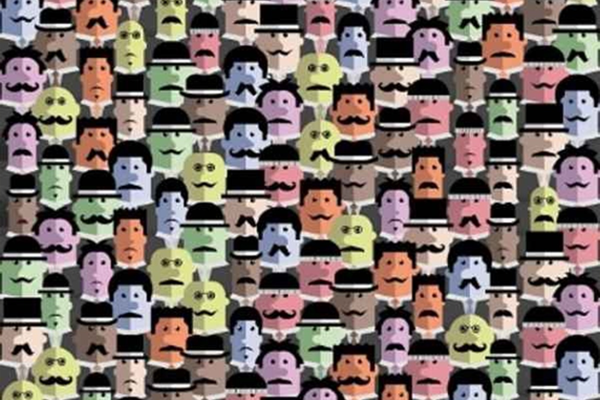 DESAFÍO VISUAL | ¿Puedes encontrar al único hombre en la multitud sin bigote? | Formulate Health