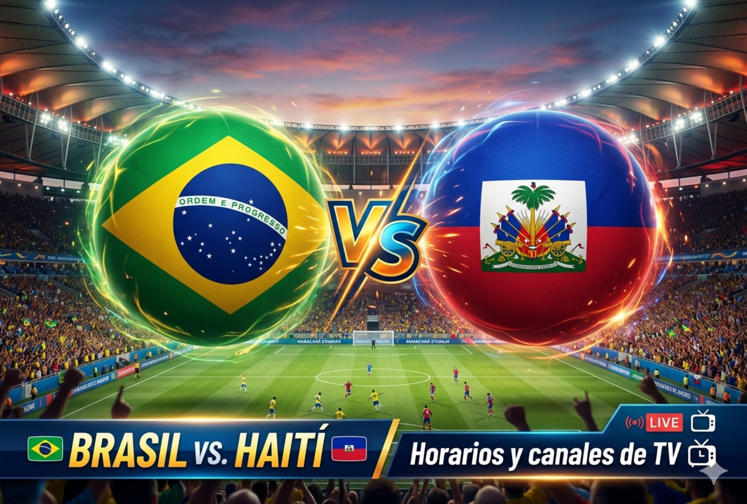 El partido entre Brasil y Haití por la Copa Mundial de Fútbol 2026 se disputará este viernes 19 de junio. (Foto: Imagen creada por Depor usando Gemini)