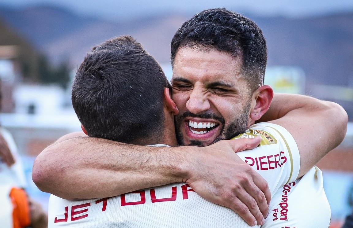 Matías di Benedetto celebró el tricampeonato en Tarma, con gol incluido. (Foto: Universitario)