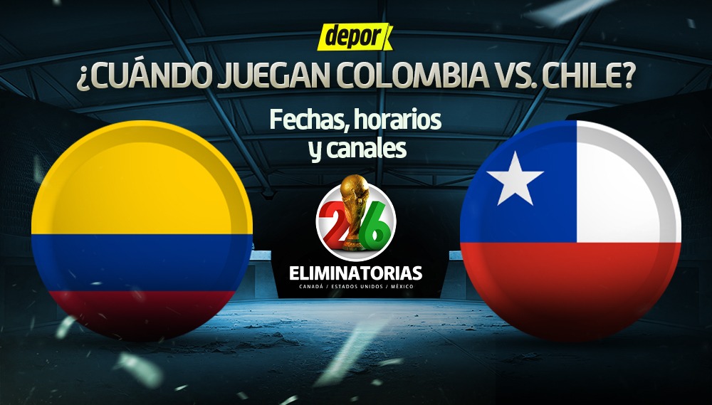 Las selecciones de Colombia y Chile se ven las caras por Eliminatorias 2026.