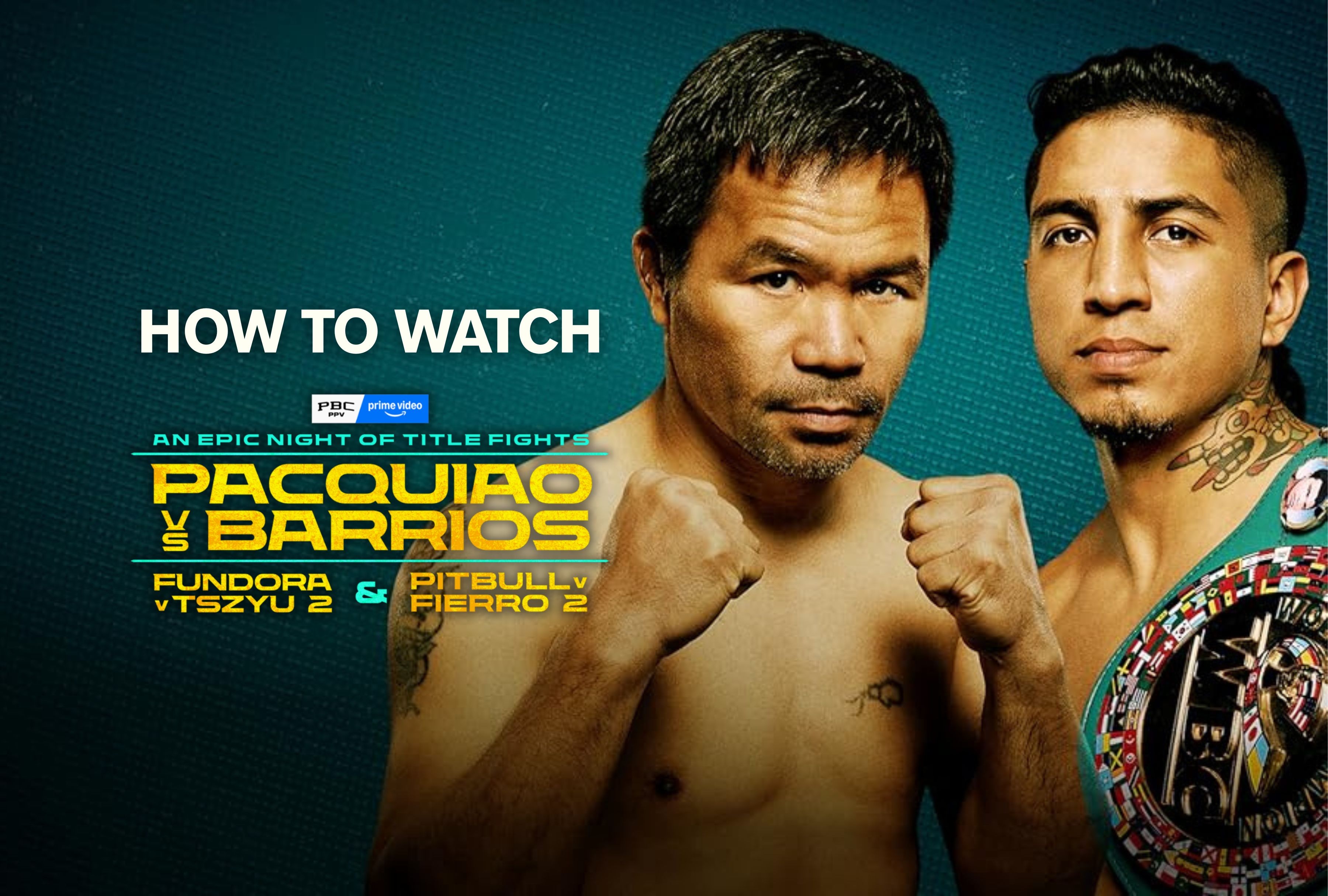 Texas is buzzing with excitement for the Pacquiao vs. Barrios fight. Here we tell you the TV channel, PPV start time, and the full card for the boxing event. | Photo by premierboxingchampions.com / Depor