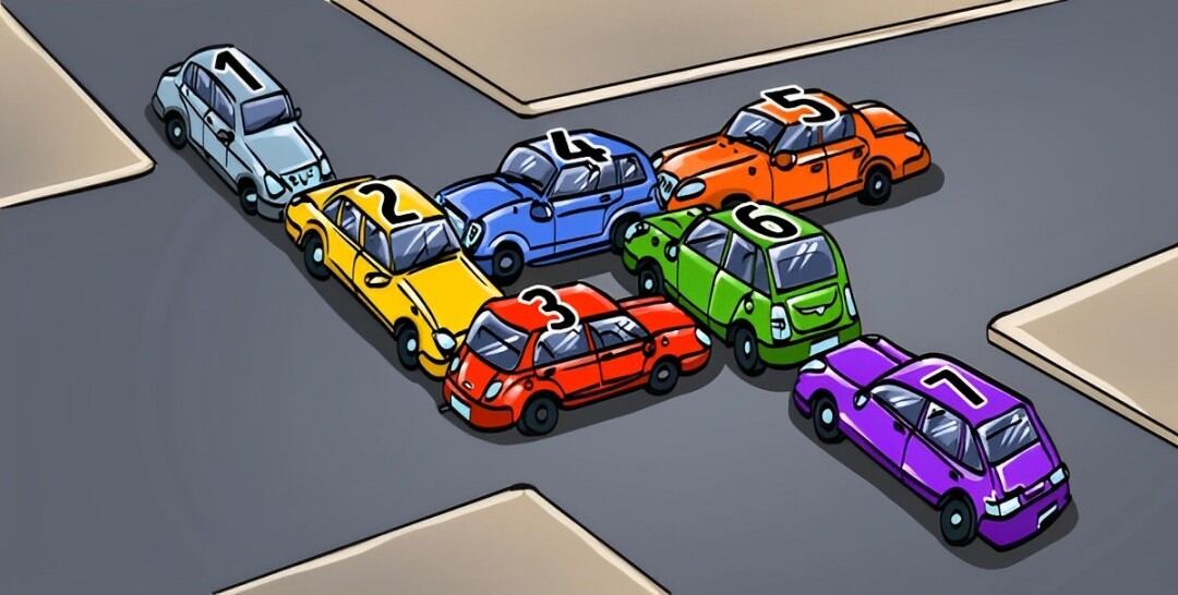 Acertijo visual: ¿puedes resolver este atasco con solo mover uno de los autos? (Foto: GenialGuru).