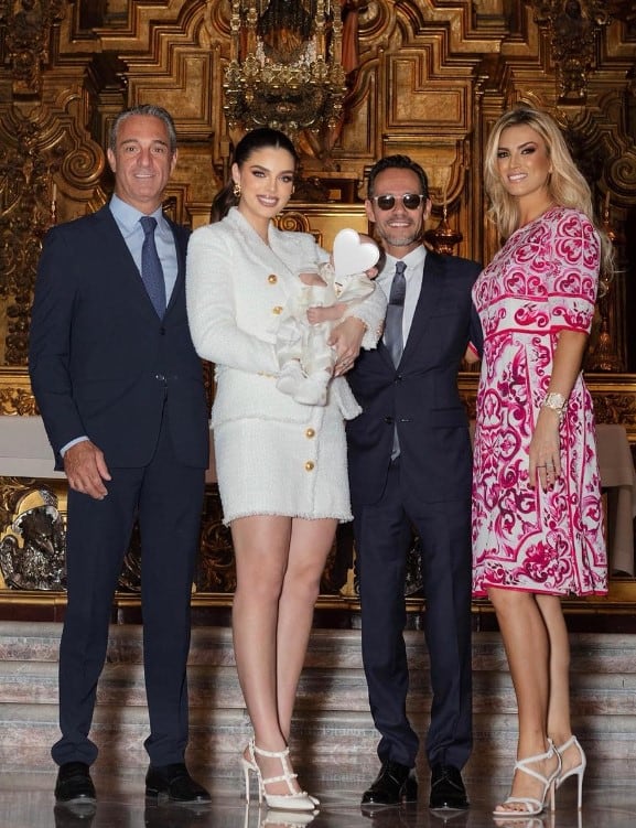 Marc Anthony y Nadia Ferreira junto a Carlos Slim y María Elena Torruco (Foto: Nadia Ferreira/Instagram)