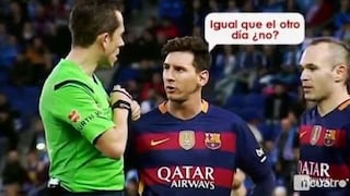 Lionel Messi se descontroló y desafió al árbitro del choque ante Espanyol