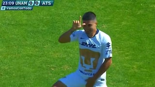 Para verlo una y otra vez: el golazo de tiro libre de Malcorra para el 1-0 de Pumas contra Atlas [VIDEO]