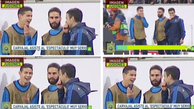 James Rodríguez fue captado riéndose en plena derrota de Real Madrid