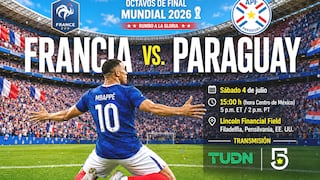 TUDN y Canal 5 EN VIVO GRATIS — cómo ver partido Francia vs. Paraguay por TV abierta y Online