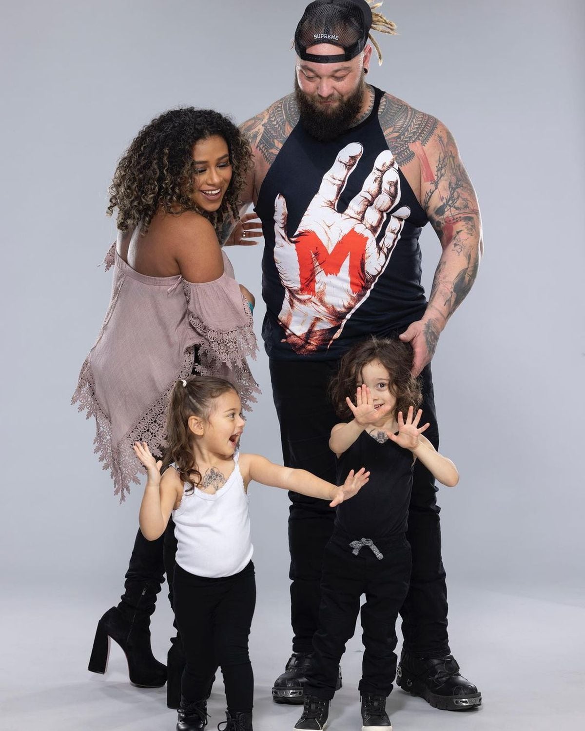 Jojo y Bray junto a sus dos hijos en común (Foto: Joseann Offerman / Instagram)