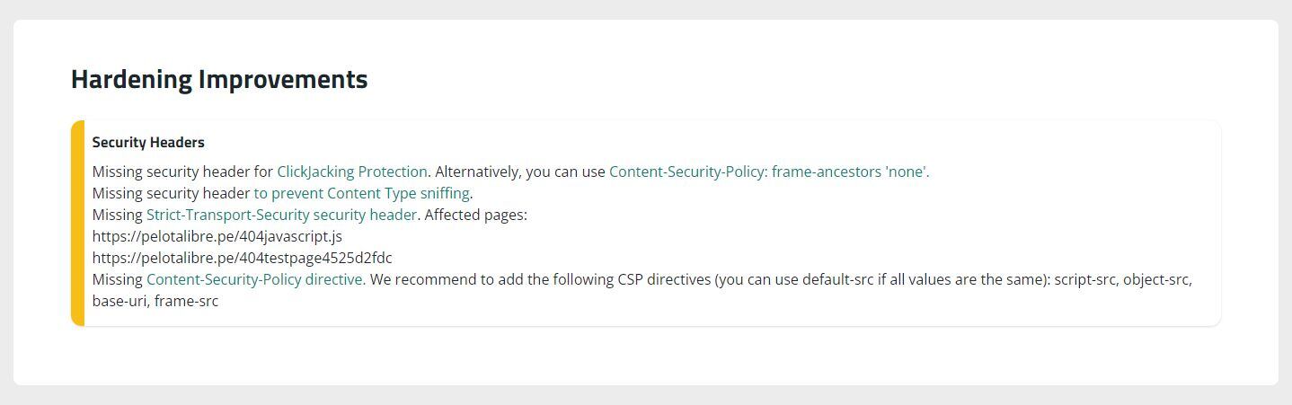 Informes de seguridad de Pelota Libre
