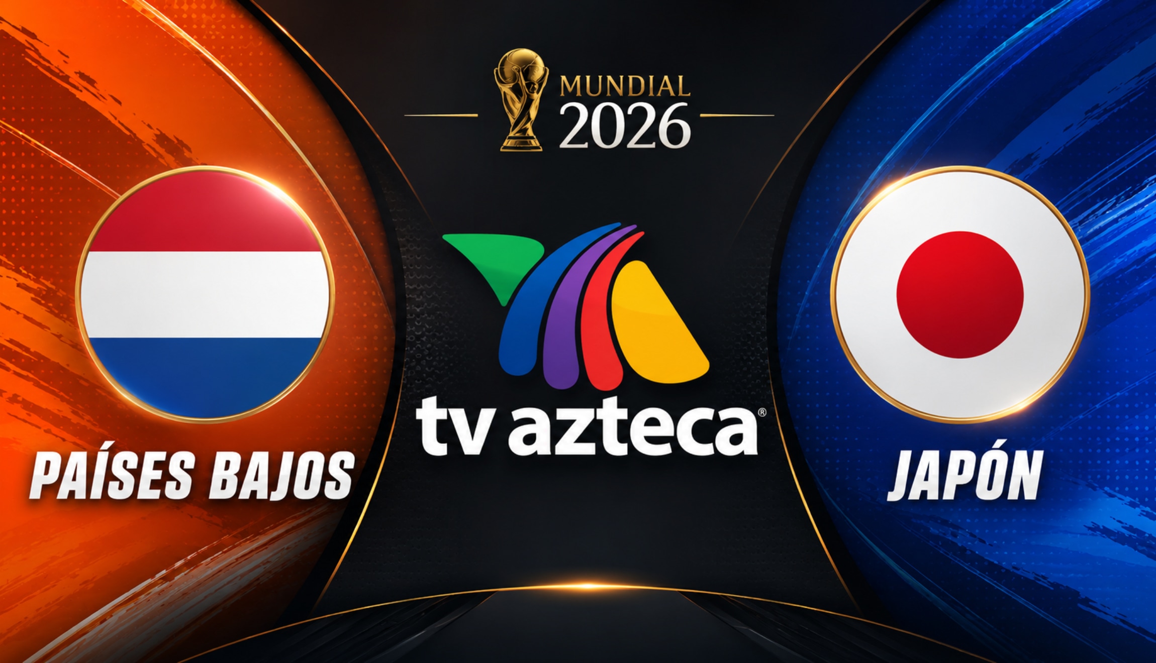 Señal de TV Azteca 7 EN VIVO para ver el partido de Países Bajos vs. Japón en directo, por la Jornada 1 del Grupo F del Mundial de Fútbol 2026. (Foto: Imagen creada por Depor utilizando la IA de Chat GPT)