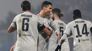 Con gol de Cristiano Ronaldo: Juventus venció 3-0 Sassuolo y no se mueve de la punta de la Serie A de Italia