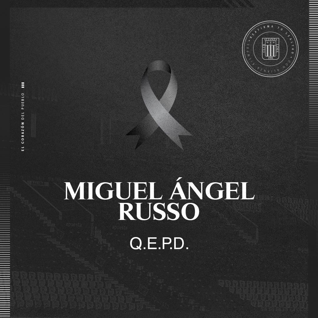 Alianza Lima expresó así su más sentido pésame por el fallecimiento de Miguel Ángel Russo. (Foto: @ClubAlOficial)