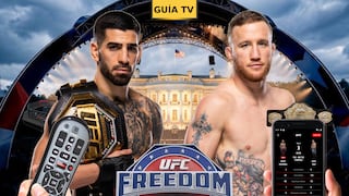 ¿A qué hora empieza y en qué canal transmiten pelea de Ilia Topuria vs. Justin Gaethje este domingo por UFC Freedom 250?