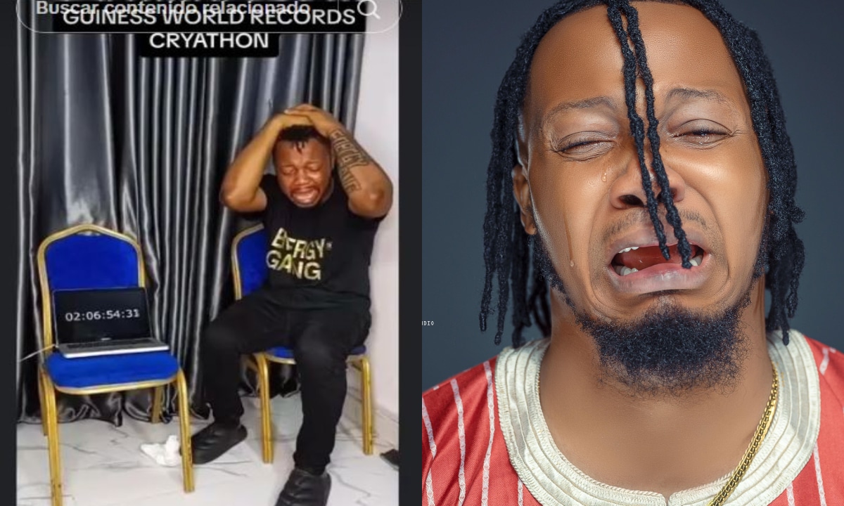 VIDEO VIRAL | El comediante nigeriano aseguró que seguirá 'practicando' para llorar sin parar durante una semana. (Foto: 237 Towncryer/Facebook)