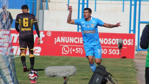 Héctor Zeta marcó el 1-0 de Binacional sobre Cantolao, por el Clausura 2023. (Foto: Jesús Calcina)