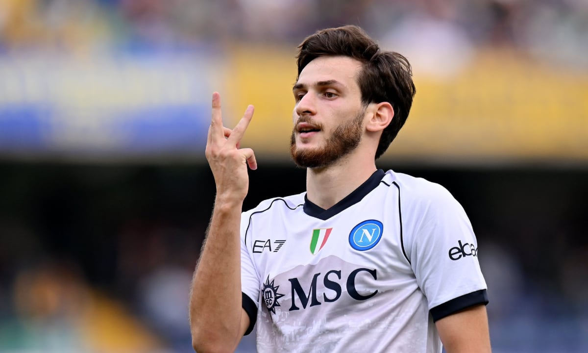 Khvicha Kvaratskhelia es figura absoluta en el Napoli. (Foto: Getty Images)