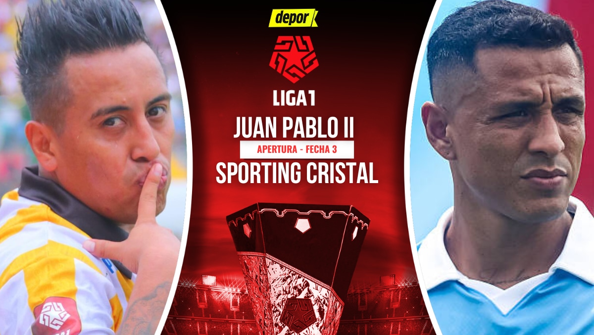 Sporting Cristal vs. Juan Pablo II se enfrentan por la Liga 1 2026. (Diseño: Depor)