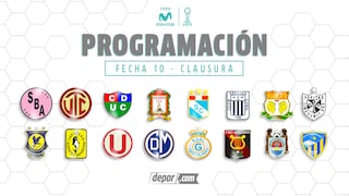 Tabla de posiciones y toda la programación de la fecha 10 del Torneo Clausura