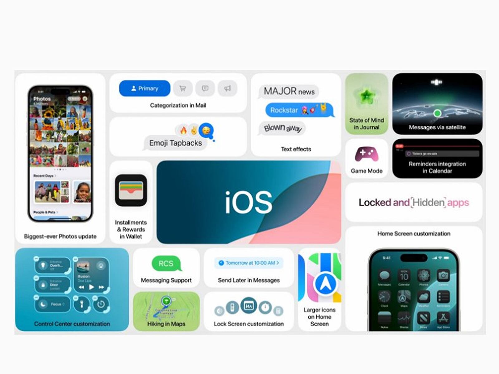 APPLE | Estas son todas las novedades de iOS 18. (Foto: Apple)