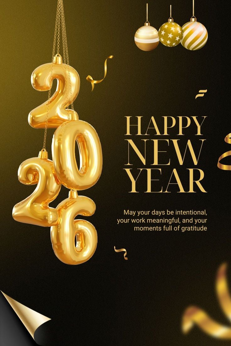 Elige una de estas 20 opciones de tarjetas para desear un ¡Feliz Año Nuevo 2026! este 31 de diciembre y 1 de enero. Compártela en todas las redes sociales. (Foto: Pinterest)