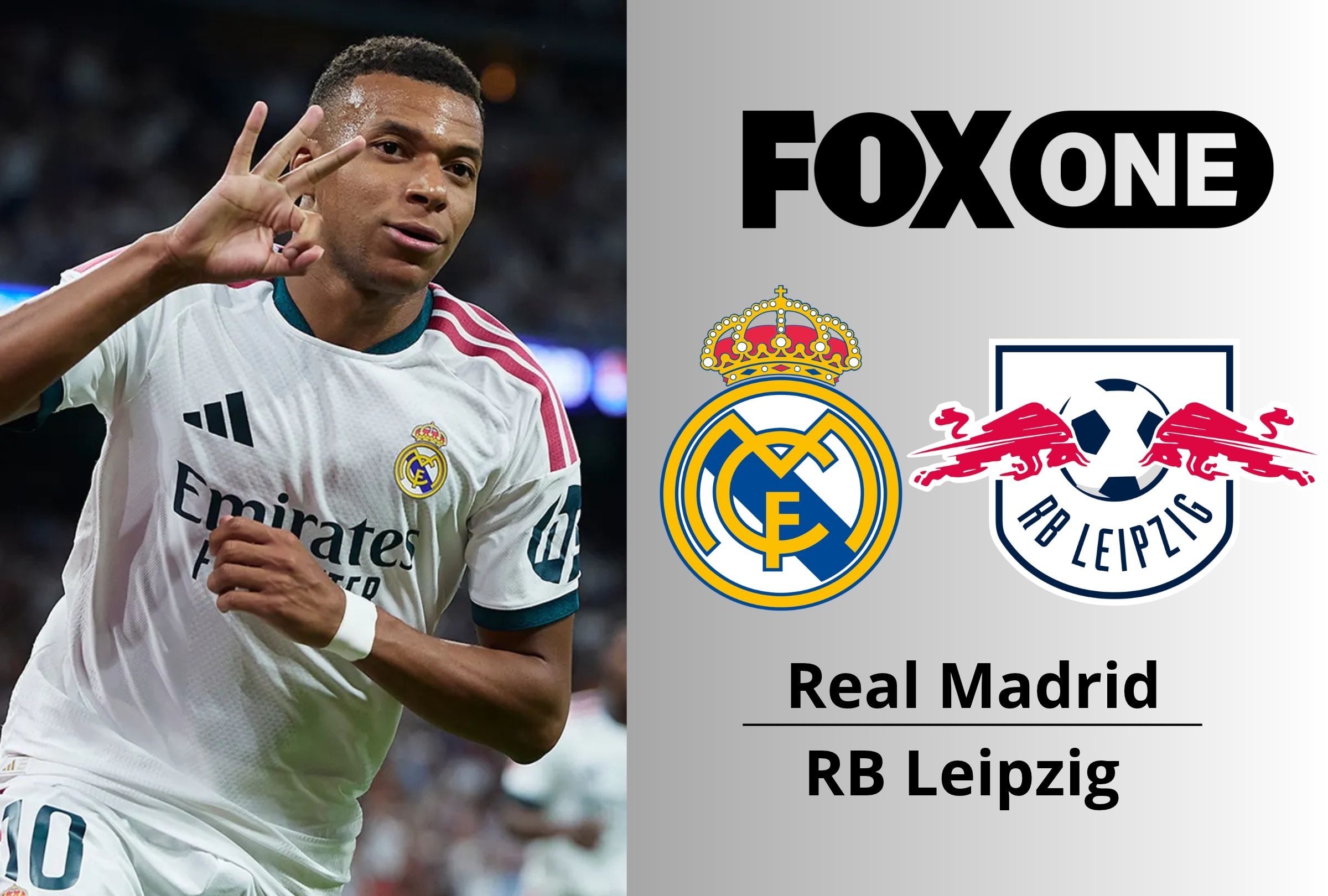 Conoce cómo y dónde ver FOX One en vivo para ver el partido Real Madrid vs. RB Leipzig hoy 21 de octubre por la UEFA Champions League 2026-2027 desde el Bernabéu. (Foto: Composición Depor)