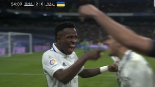 En su partido 200: Vinicius marcó el 2-0 del Real Madrid vs. Valencia [VIDEO]