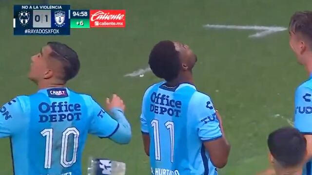 Hurtado marcó el 1-0 de Pachuca vs. Monterrey y se calentaron las acciones al final del partido [VIDEO]