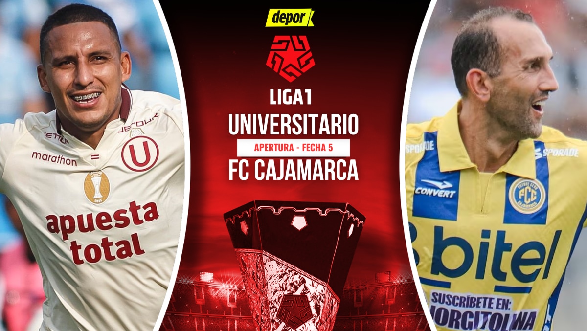 Universitario vs. FC Cajamarca juegan por el Torneo Apertura 2026. (Diseño: Depor)