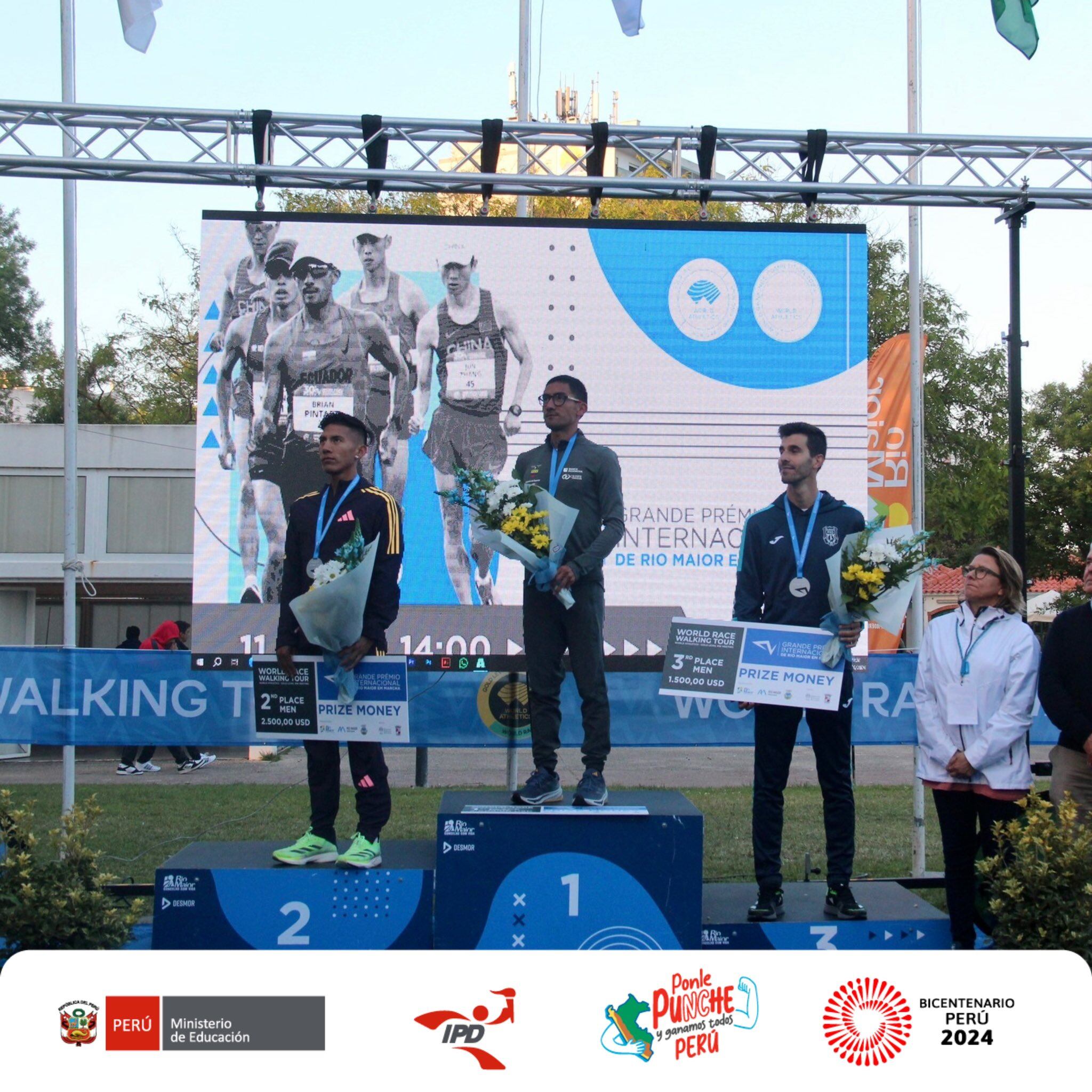 César Rodríguez también subió al podio en Portugal. (Foto: IPD)