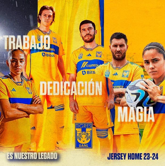 El nuevo lema del club Tigres con su nueva camiseta. (Foto: Tigres Oficial)