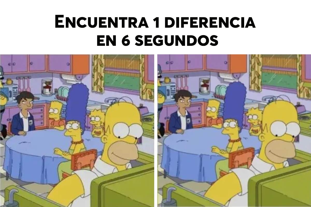 DESAFÍO VISUAL | Desafía tus ojos y busca la diferencia en esta imagen de los Simpson. | Brain Gym Internacional