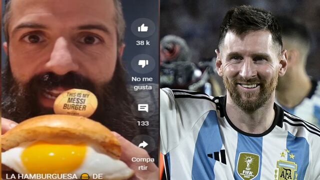 Fue a probar el sándwich de milanesa de Lionel Messi y casi no pudo morderlo