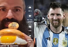 Fue a probar el sándwich de milanesa de Lionel Messi y casi no pudo morderlo