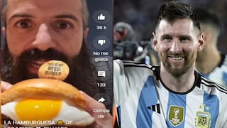 Fue a probar el sándwich de milanesa de Lionel Messi y casi no pudo morderlo