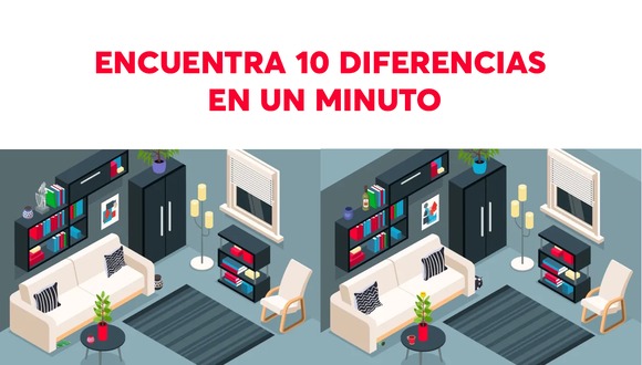DESAFÍO VISUAL | Pon a prueba tu visión y encuentra las 10 diferencias en la ilusión de la sala de estar | Hardware de Hiatt