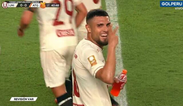 Rodrigo Ureña y el gesto que le costó cuatro fechas de suspensión. (Foto: Captura de GOLPERU)
