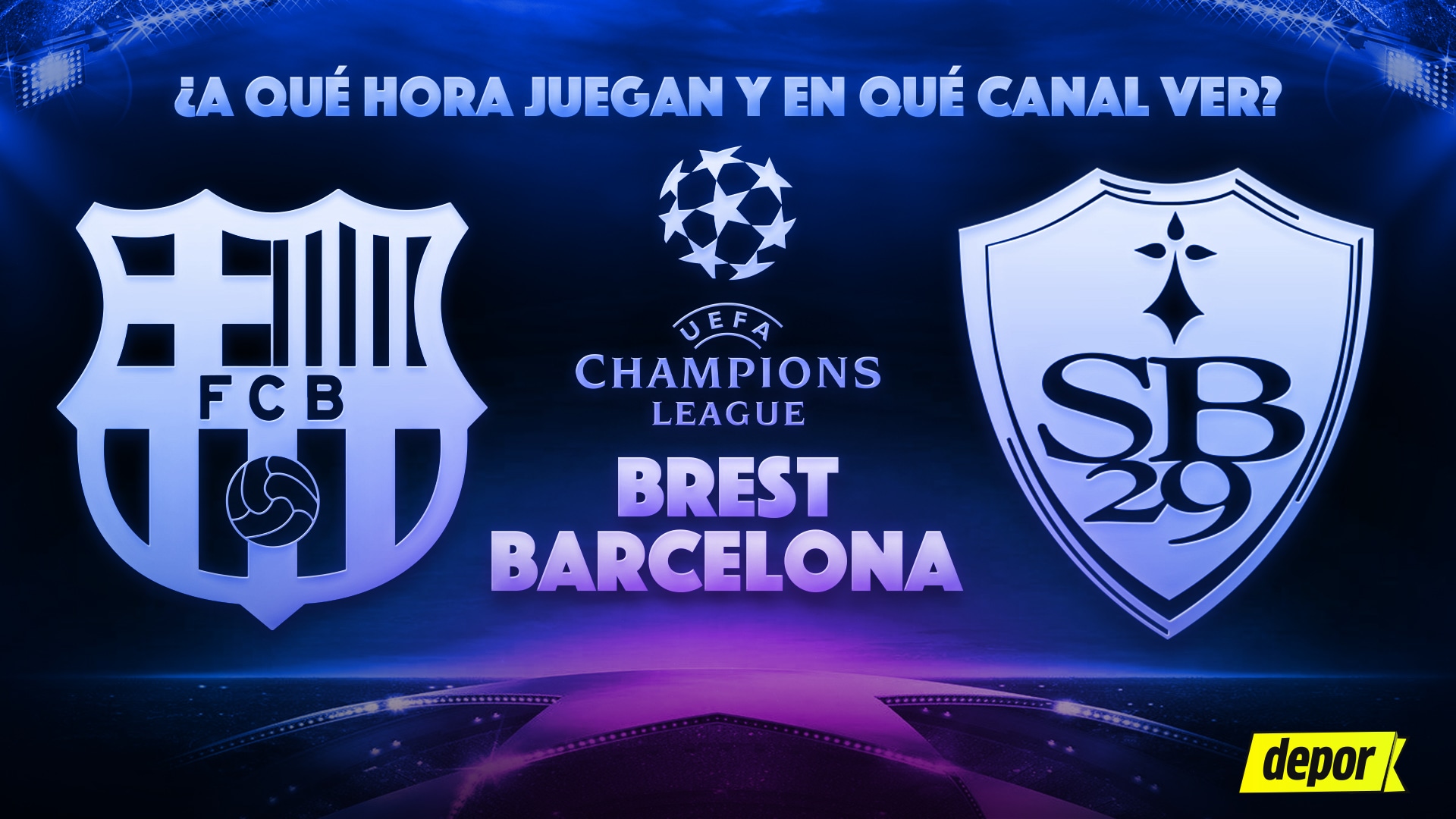 Barcelona vs. Brest por la Champions League. (Diseño: Depor)
