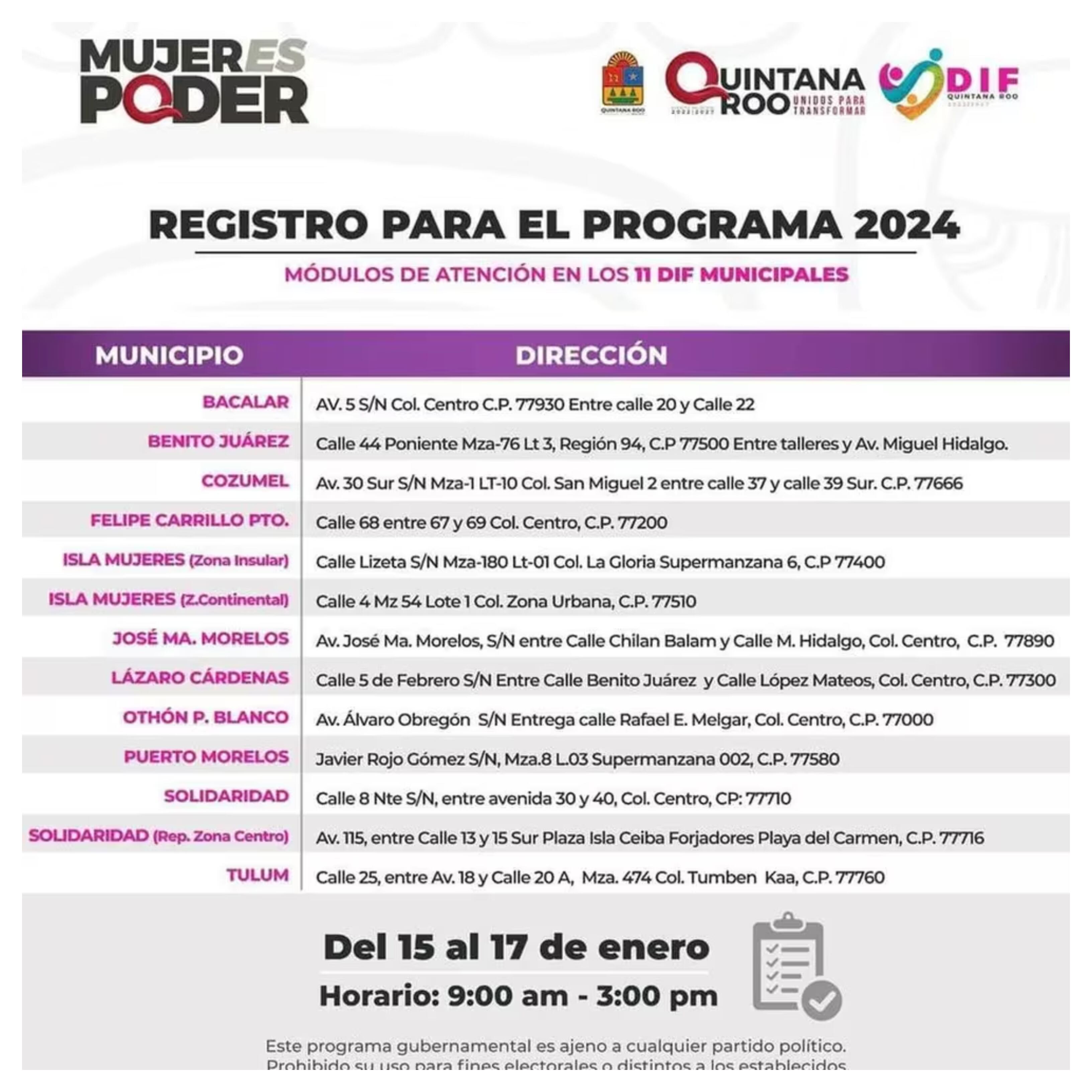 Mujer es Poder 2024: mira los lugares para poder hacer el registro al programa (Foto: Twitter)