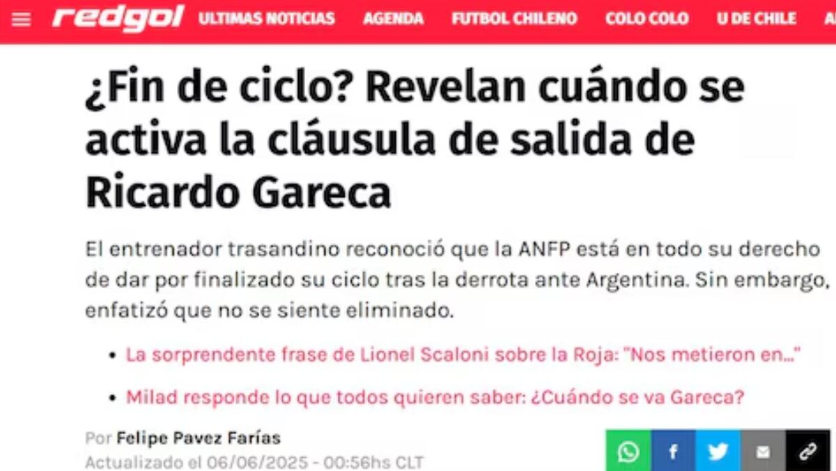 En redgol aseguran su salida por cláusula de rescisión por malos resultados.