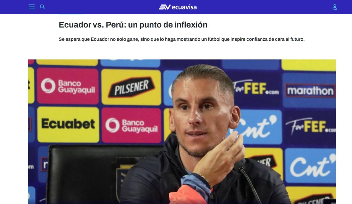 Así vive la prensa de Ecuador la previa del partido por las Eliminatorias 2026. (Foto: capturas de pantalla)