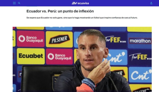 Así vive la prensa de Ecuador la previa del partido por las Eliminatorias 2026. (Foto: capturas de pantalla)