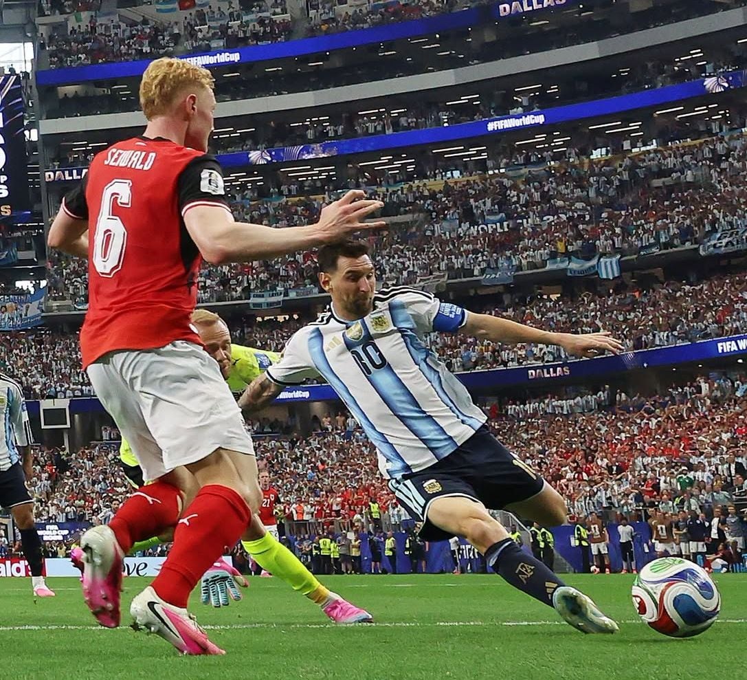 Así fue el gol 18 de Lionel Messi en los Mundiales, ubicándose como el máximo anotador de la historia del torneo. (Foto: Selección Argentina)
