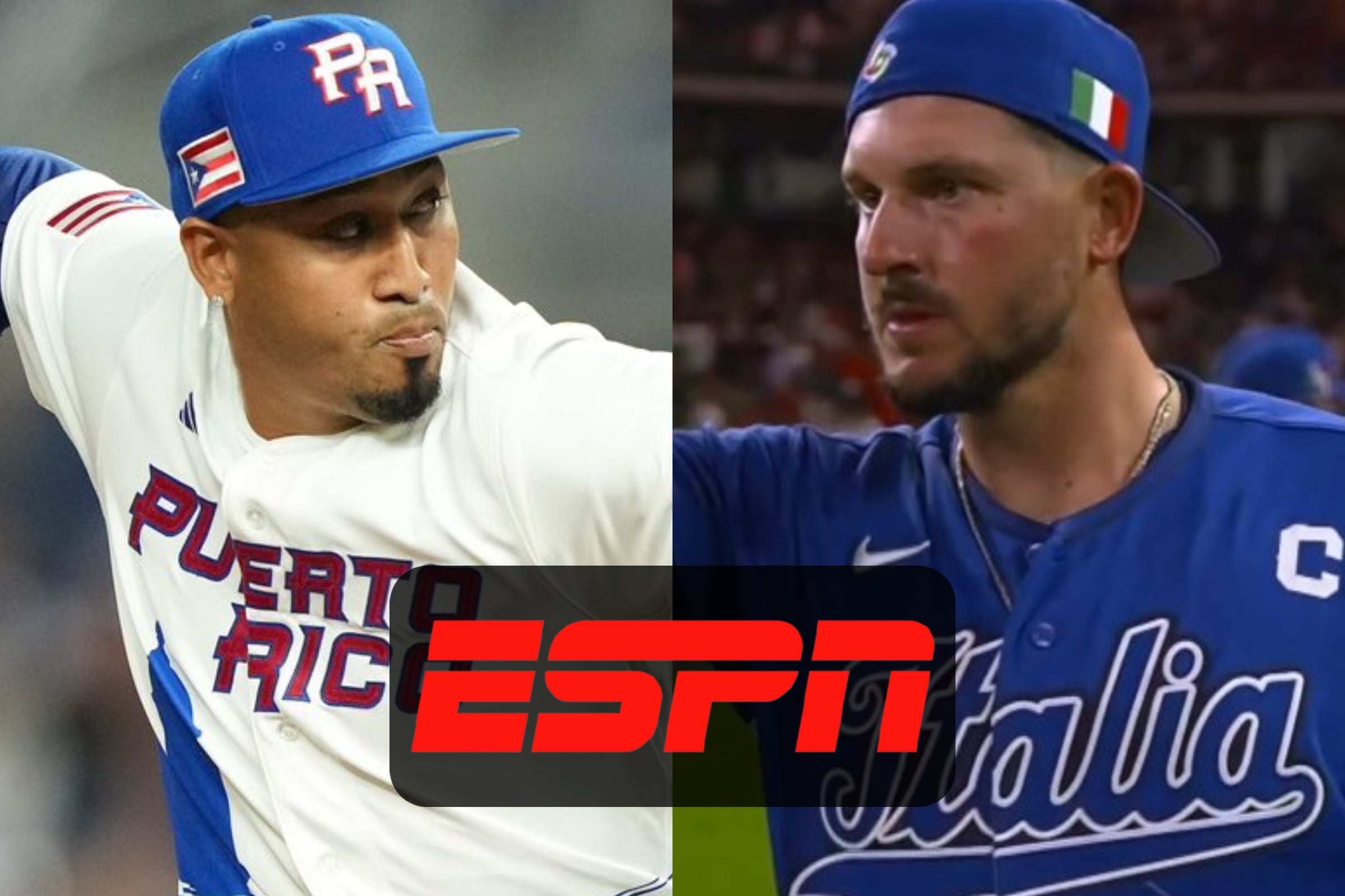 Transmisión de ESPN para ver el juego de Puerto Rico vs. Italia, este sábado 14 de marzo, por los cuartos de final del Clásico Mundial de Béisbol 2026. (Fotos: @wbclassic / Composición El Comercio MAG)