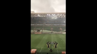 ¿Aguacero a la vista? La intensa lluvia en el Allianz Parque previo al Palmeiras vs. Melgar [VIDEO]