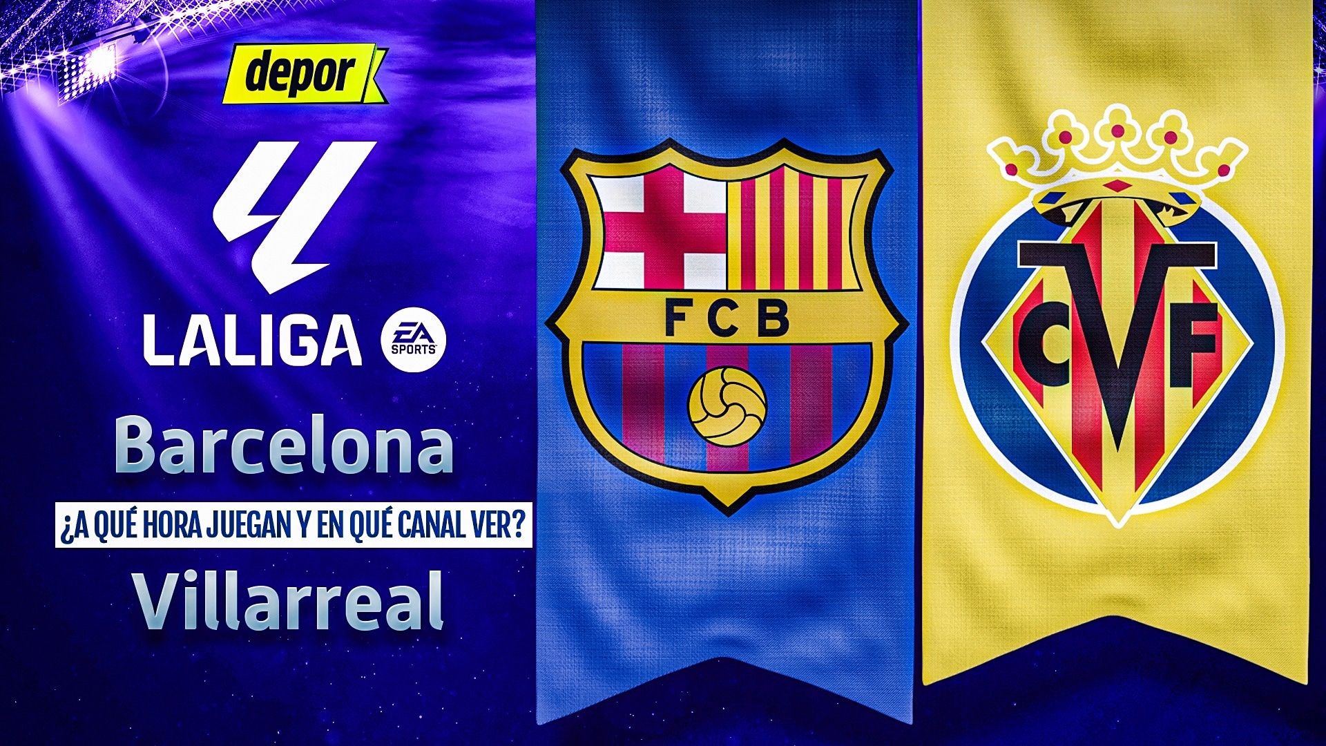 Barcelona y Villarreal se enfrentan por la fecha 37 de La Liga. (Diseño: Christian Marlow)