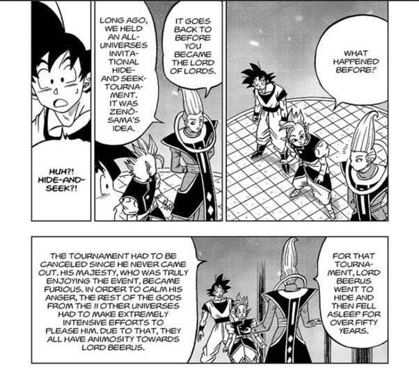 Whis cuenta cómo Beerus durmió por 50 años